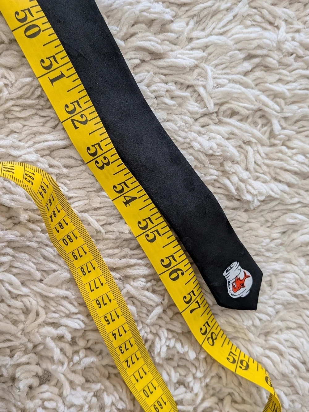 Dr. Seuss Vintage 90s Cat in the Hat Black Novelty Silk Tie